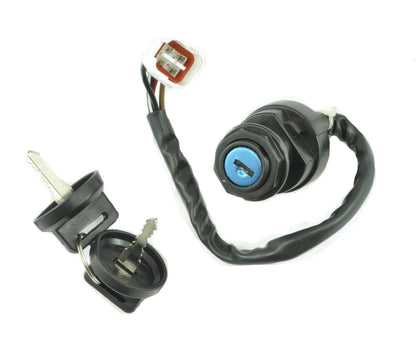 Two position ignition key switch with connector and two black keys for Yamaha ATVs